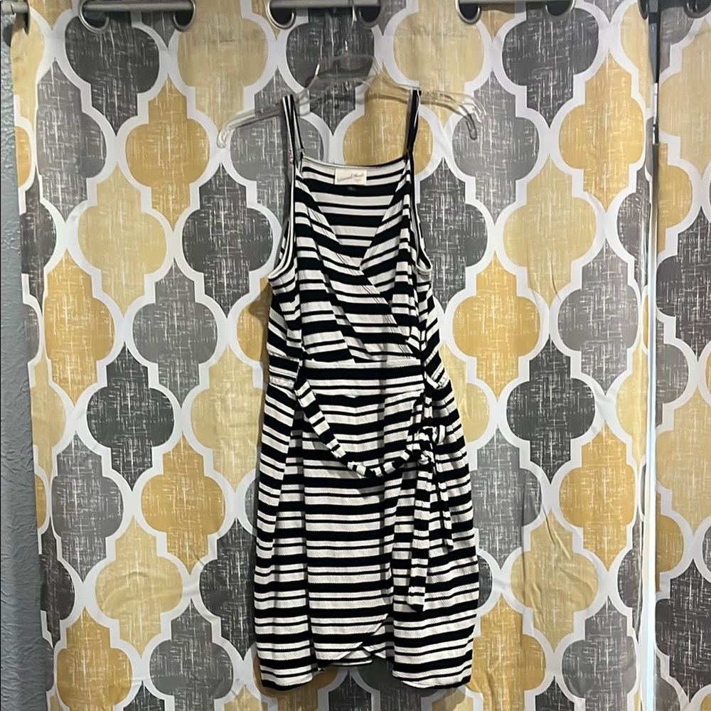 Black and White Striped Dress